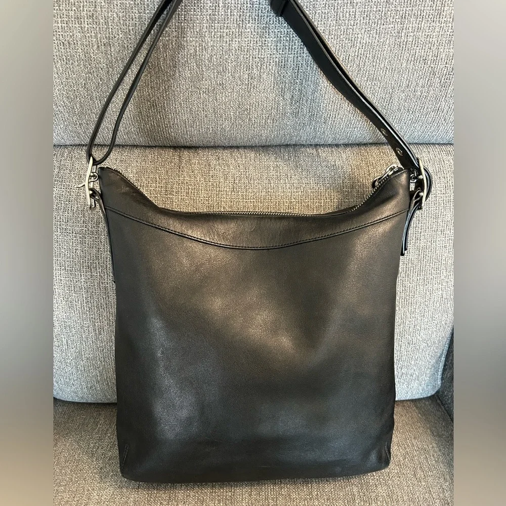 Coach Black Leather Slim Duffle 9188 Bag